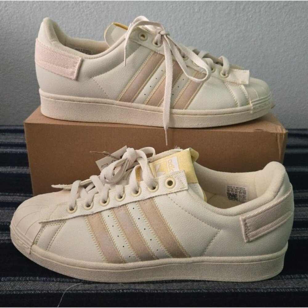 Adidas Shelltoe Boost Men 11 Superstar Parley Cream Off White Gf 112025 - Picture 2 of 11